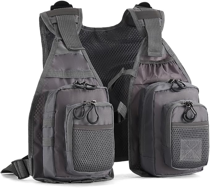 Fishing Vest for Outdoor Use Suitable for Perch and Trout Stream Fishing, Lightweight Equipment for Men and Women
