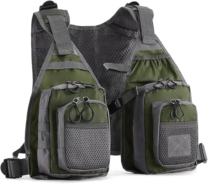 Fishing Vest for Outdoor Use Suitable for Perch and Trout Stream Fishing, Lightweight Equipment for Men and Women