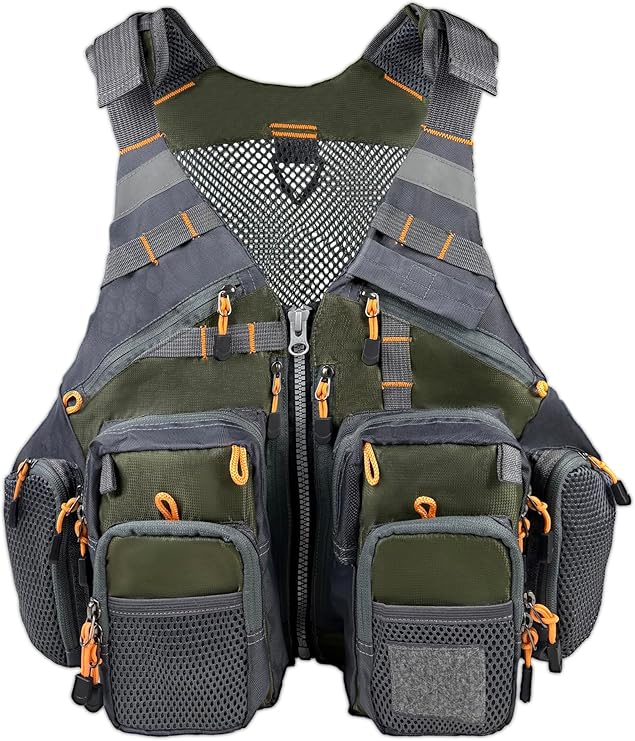 Fishing vest, breathable, multiple adjustable pockets, suitable for both men and women