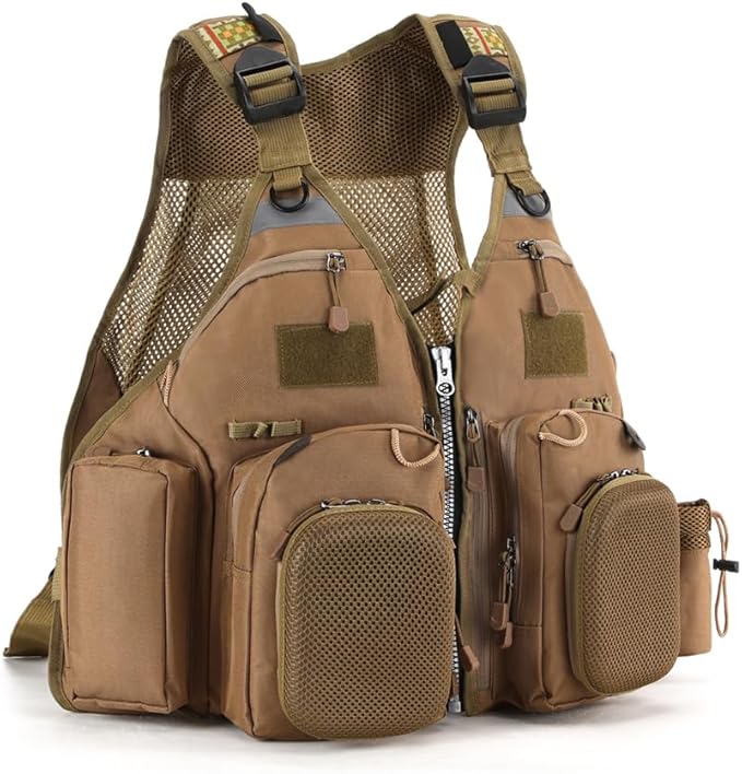 Adult fishing vest, adjustable size, suitable for both men and women