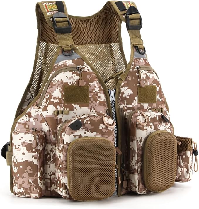 Adult fishing vest, adjustable size, suitable for both men and women