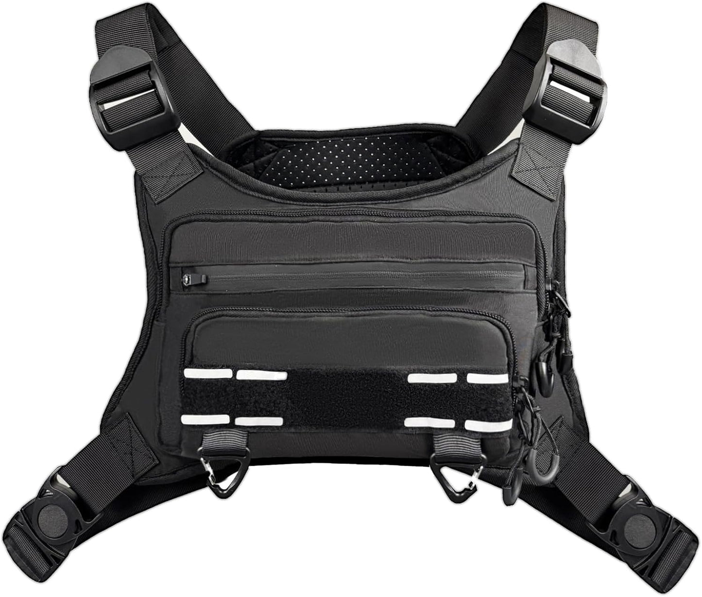 Breathable Chest Bag with Phone Pocket & Night Safety Strips—Ideal for Snowboarding, Cycling, Running, and Streetwear Style.