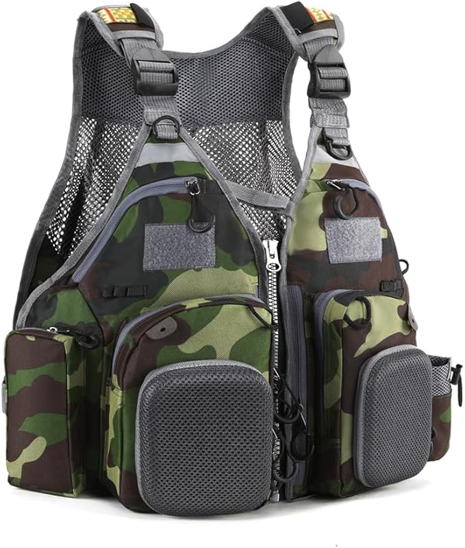 Adult fishing vest, adjustable size, suitable for both men and women