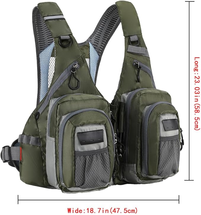 Fishing vest Fly fishing Luya Stream Fishing multi-pocket sizes are adjustable for both men and women