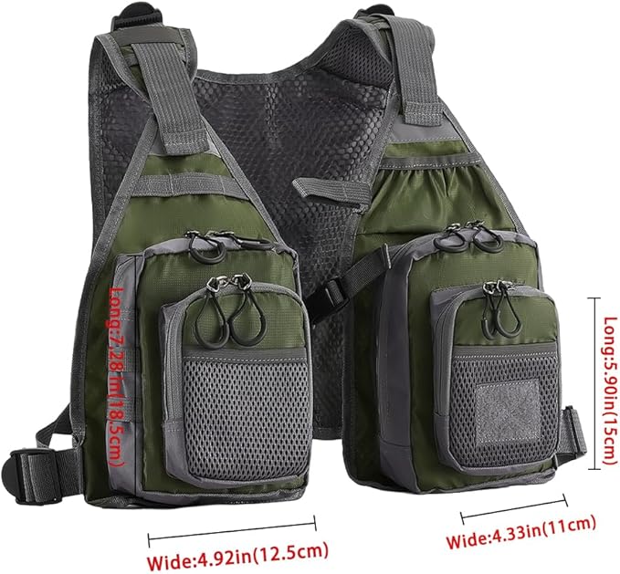 Fishing Vest for Outdoor Use Suitable for Perch and Trout Stream Fishing, Lightweight Equipment for Men and Women