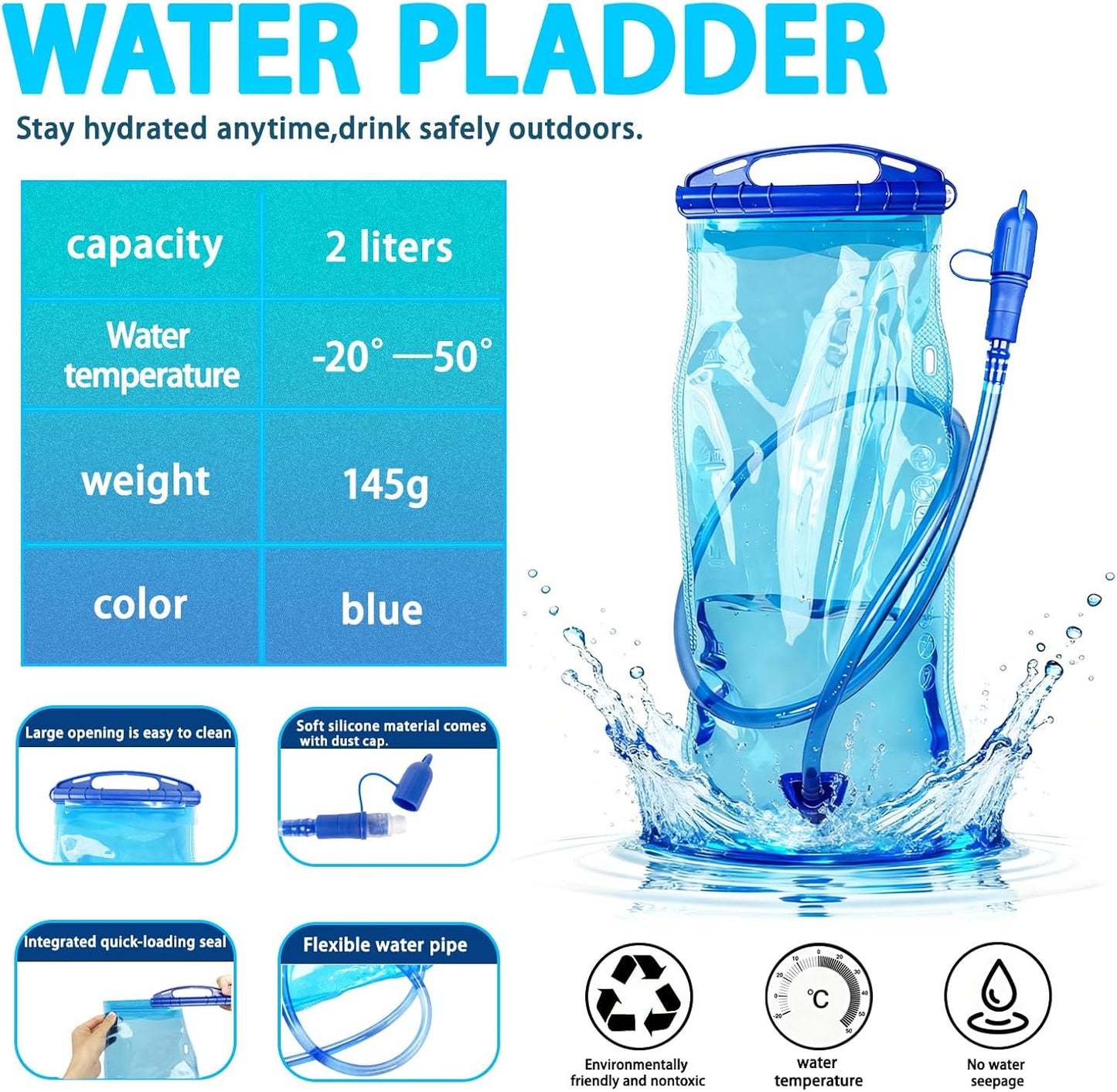 Running Vest 2L Water Bag is Suitable for Cycling, Mountain Reflective,Lightweight Breathable,Equipped Adjustable Shoulder Strap Phone Pocket for Men's and Women's Cross-Country Running