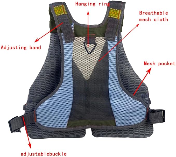 Fishing vest Fly fishing Luya Stream Fishing multi-pocket sizes are adjustable for both men and women