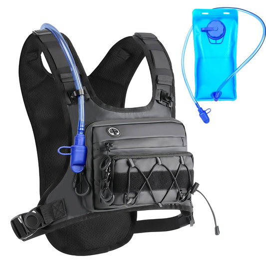 Running Vest 2L Water Bag is Suitable for Cycling, Mountain Reflective,Lightweight Breathable,Equipped Adjustable Shoulder Strap Phone Pocket for Men's and Women's Cross-Country Running