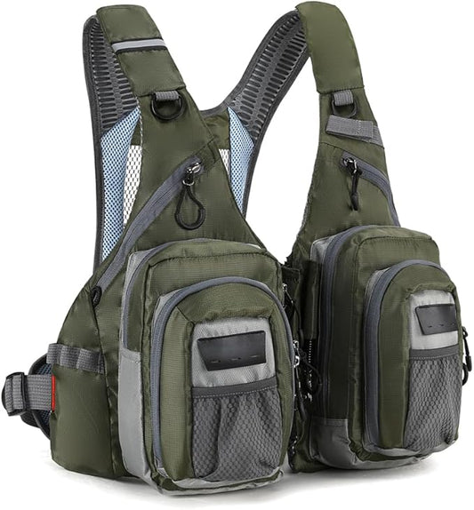 Fishing vest Fly fishing Luya Stream Fishing multi-pocket sizes are adjustable for both men and women