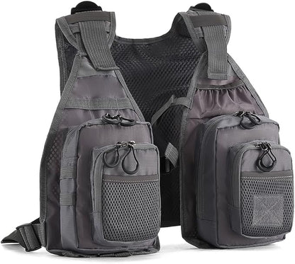Fishing Vest for Outdoor Use Suitable for Perch and Trout Stream Fishing, Lightweight Equipment for Men and Women