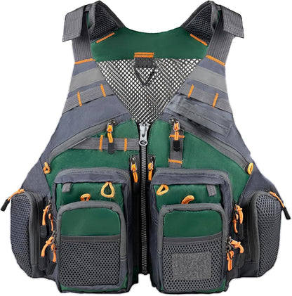 Fishing vest, breathable, multiple adjustable pockets, suitable for both men and women