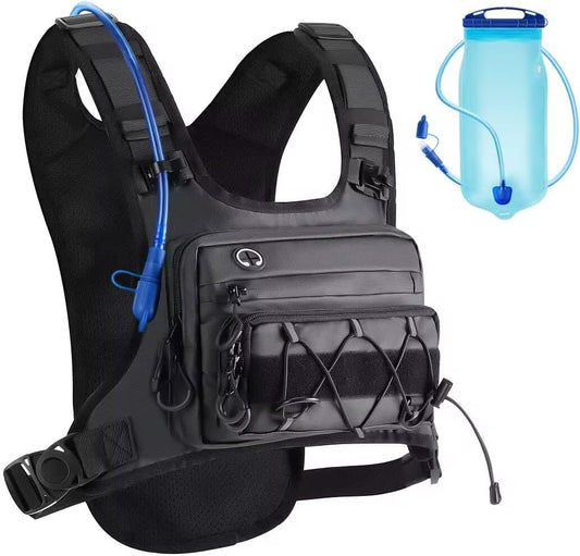 Running Vest 2L Water Bag is Suitable for Cycling, Mountain Reflective,Lightweight Breathable,Equipped Adjustable Shoulder Strap Phone Pocket for Men's and Women's Cross-Country Running