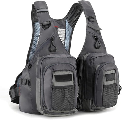Fishing vest Fly fishing Luya Stream Fishing multi-pocket sizes are adjustable for both men and women