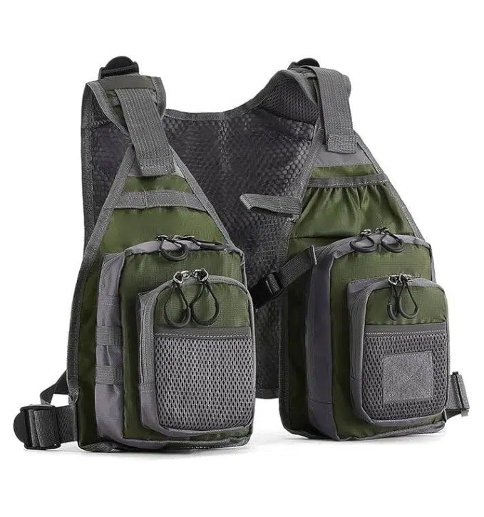 Fishing Vest for Outdoor Use Suitable for Perch and Trout Stream Fishing, Lightweight Equipment for Men and Women