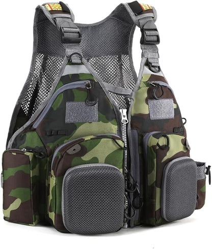Adult fishing vest, adjustable size, suitable for both men and women