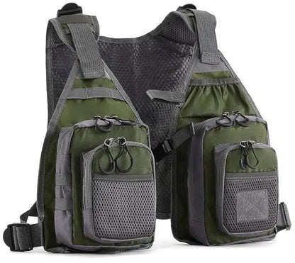 Fishing Vest for Outdoor Use Suitable for Perch and Trout Stream Fishing, Lightweight Equipment for Men and Women