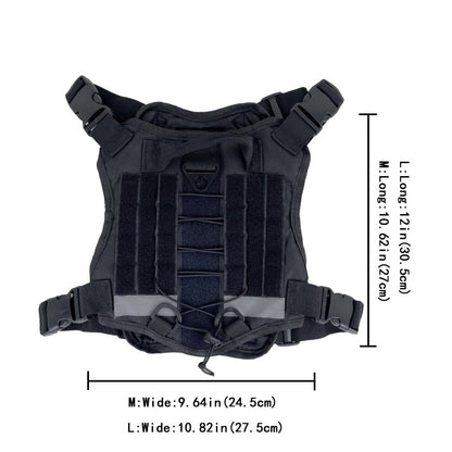 Dog tactical vest chest back traction rope large dog anti slip outdoor dog rope