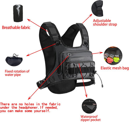 Running Vest 2L Water Bag is Suitable for Cycling, Mountain Reflective,Lightweight Breathable,Equipped Adjustable Shoulder Strap Phone Pocket for Men's and Women's Cross-Country Running