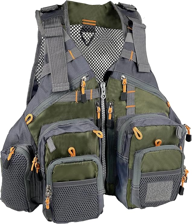 Fishing vest, breathable, multiple adjustable pockets, suitable for both men and women