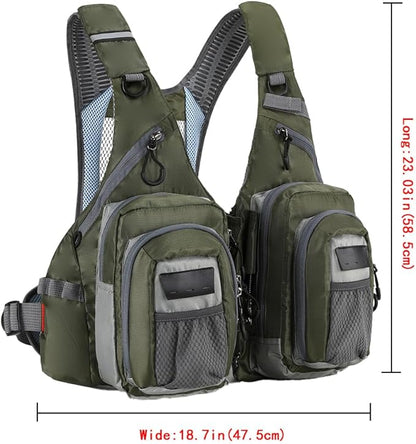 Fishing vest Fly fishing Luya Stream Fishing multi-pocket sizes are adjustable for both men and women
