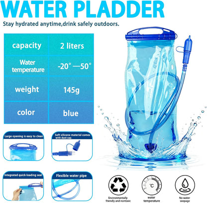 Running Vest 2L Water Bag is Suitable for Cycling, Mountain Reflective,Lightweight Breathable,Equipped Adjustable Shoulder Strap Phone Pocket for Men's and Women's Cross-Country Running