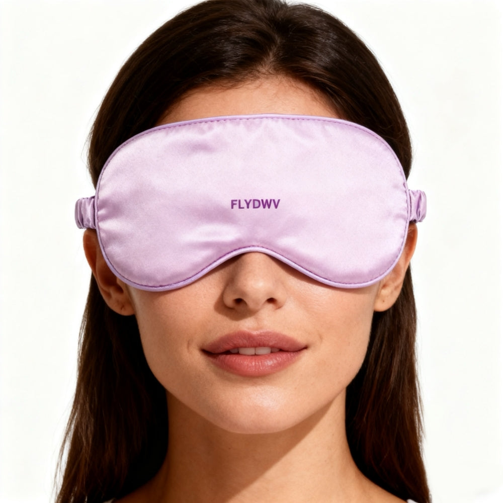 Sleep Mask for Women, Soft Light-Blocking Sleeping Eye Mask with Gentle Elastic Strap, Smooth Comfortable Eye Cover for Travel, Naps, Home & Night Use, Lavender