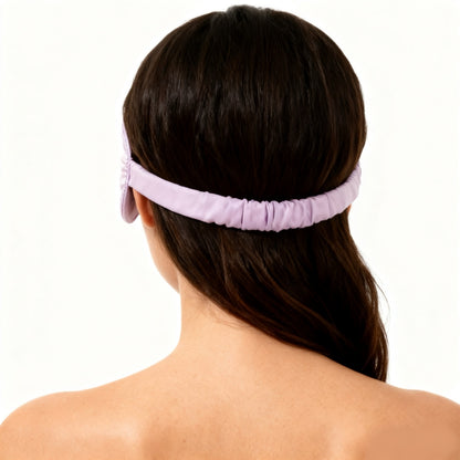 Sleep Mask for Women, Soft Light-Blocking Sleeping Eye Mask with Gentle Elastic Strap, Smooth Comfortable Eye Cover for Travel, Naps, Home & Night Use, Lavender