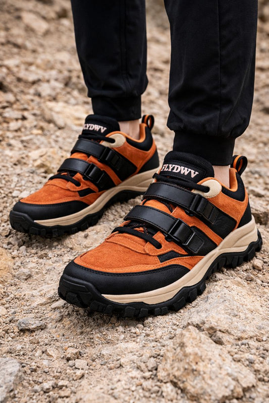 Men's Hiking Boots, Suede Mid-Top Trail Boots with Padded Ankle Support, Cushioned Insole & Rugged Lug Outsole for Trekking, Outdoor Walking, Travel